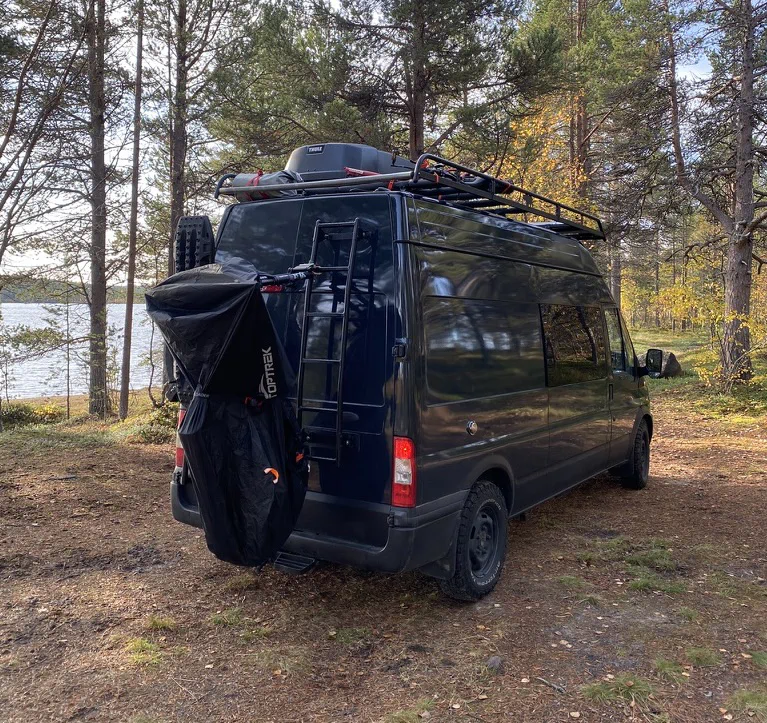 Camper Van in a forest